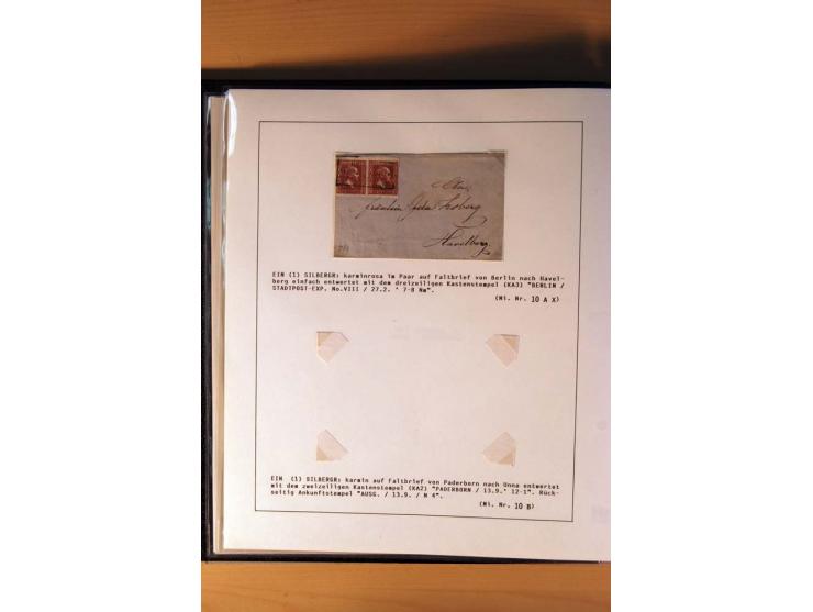 1850/67, gestempelte Sammlung mit über 50 Briefen und Ganzsachen, dabei viele bessere Marken, gute Einheiten und interessante
