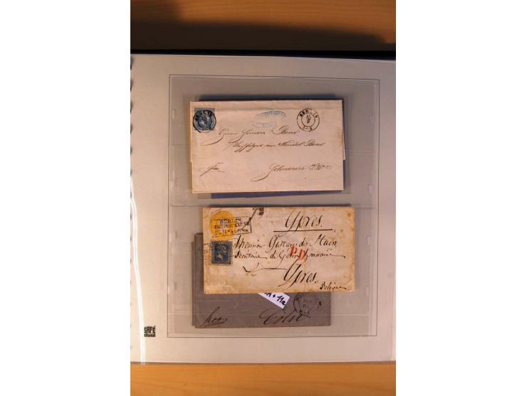 1850/67, gestempelte Sammlung mit über 50 Briefen und Ganzsachen, dabei viele bessere Marken, gute Einheiten und interessante