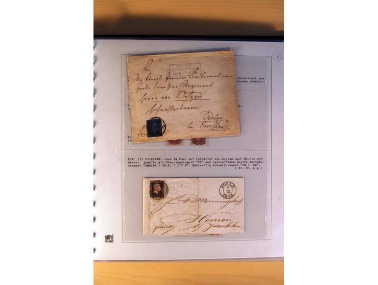 1850/67, gestempelte Sammlung mit über 50 Briefen und Ganzsachen, dabei viele bessere Marken, gute Einheiten und interessante