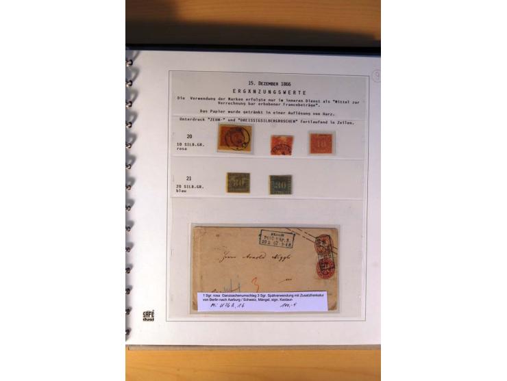 1850/67, gestempelte Sammlung mit über 50 Briefen und Ganzsachen, dabei viele bessere Marken, gute Einheiten und interessante