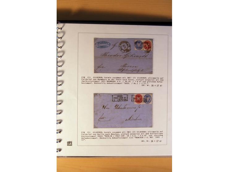 1850/67, gestempelte Sammlung mit über 50 Briefen und Ganzsachen, dabei viele bessere Marken, gute Einheiten und interessante
