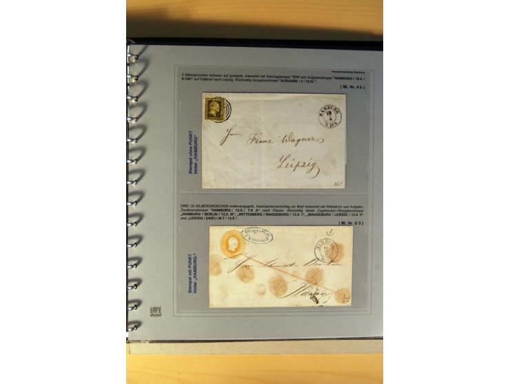 1850/67, gestempelte Sammlung mit über 50 Briefen und Ganzsachen, dabei viele bessere Marken, gute Einheiten und interessante