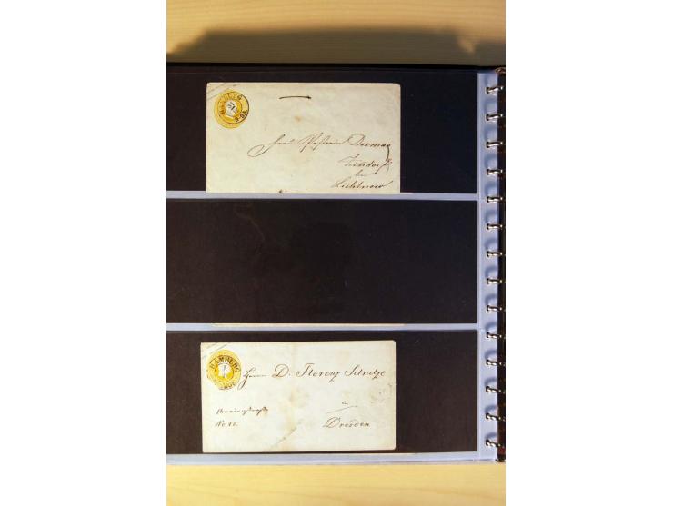 1850/67, gestempelte Sammlung mit über 50 Briefen und Ganzsachen, dabei viele bessere Marken, gute Einheiten und interessante