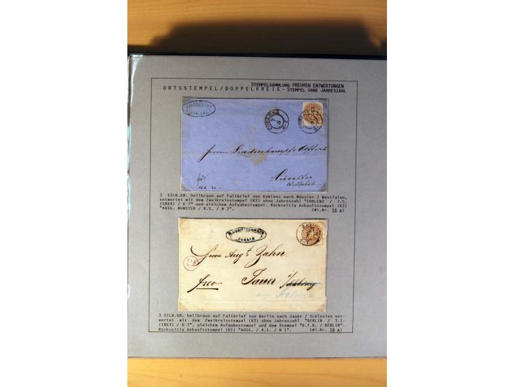 1850/67, gestempelte Sammlung mit über 50 Briefen und Ganzsachen, dabei viele bessere Marken, gute Einheiten und interessante