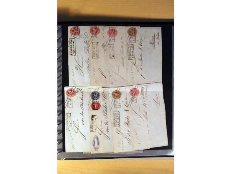 1850/67, gestempelte Sammlung mit über 50 Briefen und Ganzsachen, dabei viele bessere Marken, gute Einheiten und interessante