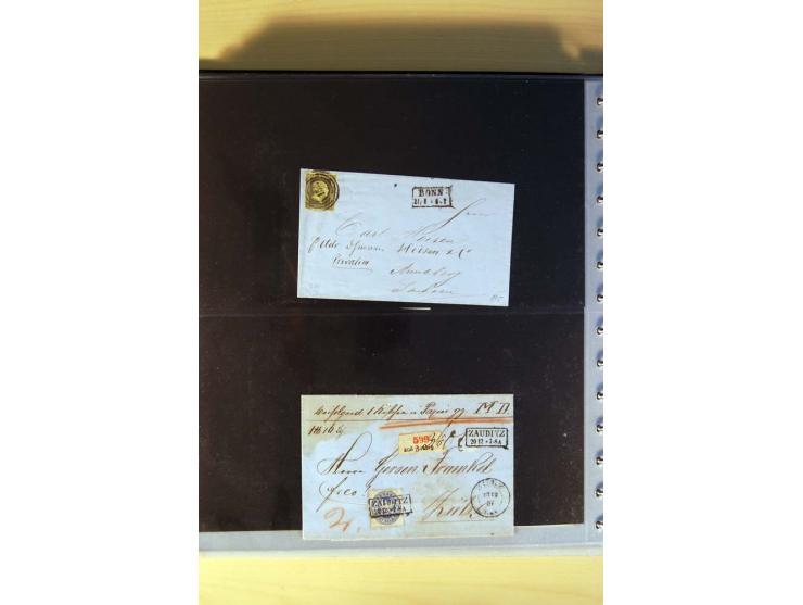 1850/67, gestempelte Sammlung mit über 50 Briefen und Ganzsachen, dabei viele bessere Marken, gute Einheiten und interessante