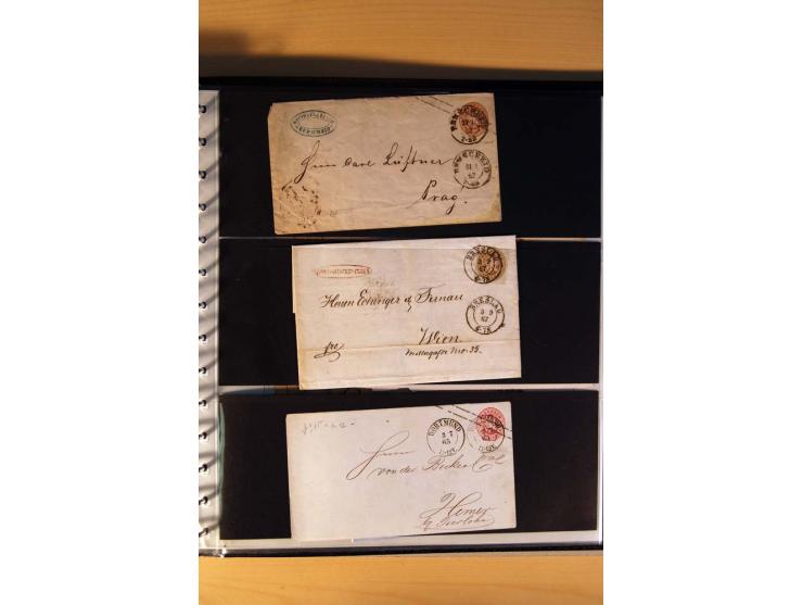 1850/67, gestempelte Sammlung mit über 50 Briefen und Ganzsachen, dabei viele bessere Marken, gute Einheiten und interessante
