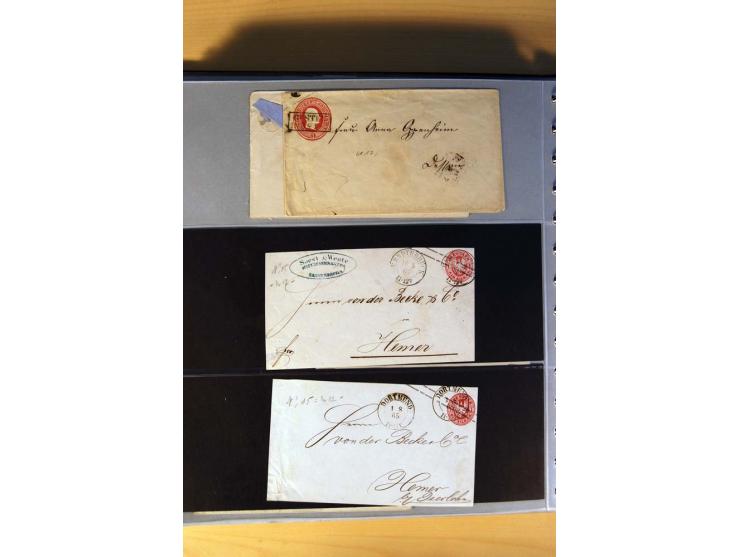 1850/67, gestempelte Sammlung mit über 50 Briefen und Ganzsachen, dabei viele bessere Marken, gute Einheiten und interessante
