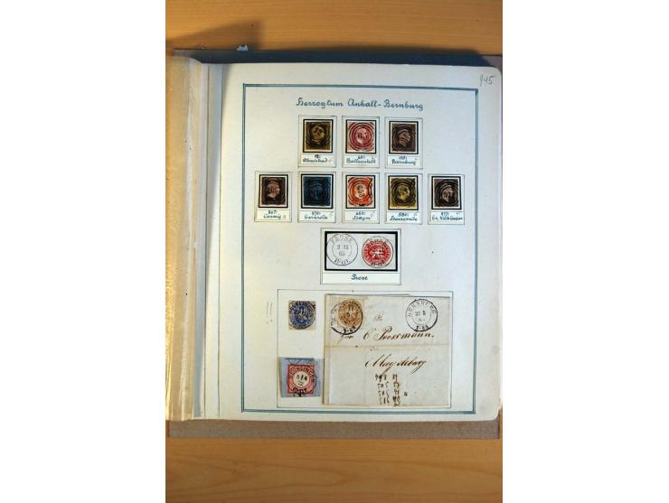 1850/67, alter Sammlungsteil mit u.a. diversen handschriftlichen Entwertungen, auch auf Briefen, Letzttagsbrief, diverse GAA 