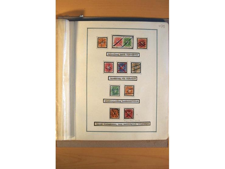 1850/67, alter Sammlungsteil mit u.a. diversen handschriftlichen Entwertungen, auch auf Briefen, Letzttagsbrief, diverse GAA 