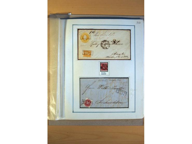 1850/67, alter Sammlungsteil mit u.a. diversen handschriftlichen Entwertungen, auch auf Briefen, Letzttagsbrief, diverse GAA 