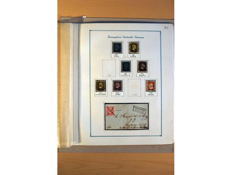 1850/67, alter Sammlungsteil mit u.a. diversen handschriftlichen Entwertungen, auch auf Briefen, Letzttagsbrief, diverse GAA 
