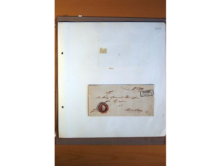 1850/67, alter Sammlungsteil mit u.a. diversen handschriftlichen Entwertungen, auch auf Briefen, Letzttagsbrief, diverse GAA 