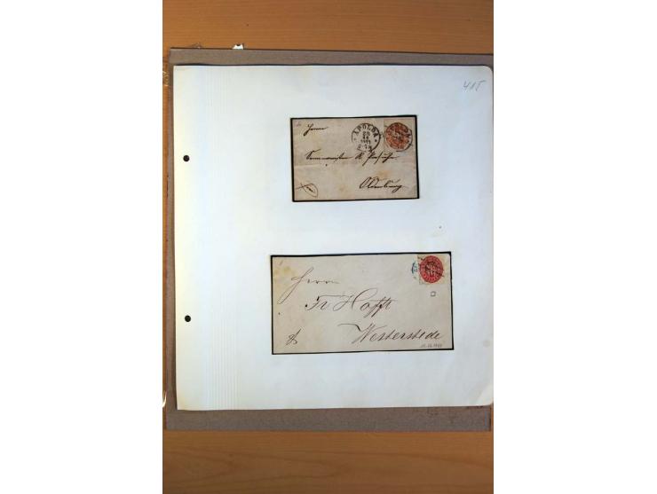 1850/67, alter Sammlungsteil mit u.a. diversen handschriftlichen Entwertungen, auch auf Briefen, Letzttagsbrief, diverse GAA 
