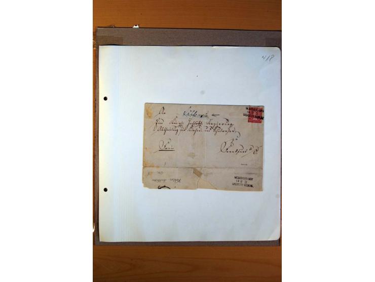 1850/67, alter Sammlungsteil mit u.a. diversen handschriftlichen Entwertungen, auch auf Briefen, Letzttagsbrief, diverse GAA 