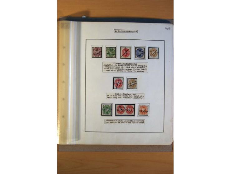 1850/67, alter Sammlungsteil mit u.a. diversen handschriftlichen Entwertungen, auch auf Briefen, Letzttagsbrief, diverse GAA 
