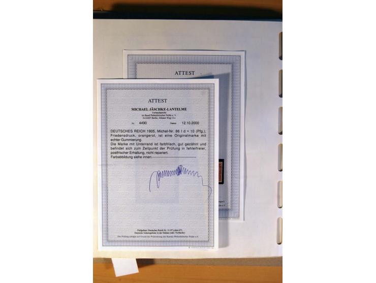 1872/1932, vorwiegend postfrische Sammlung mit vielen besseren Werten, dabei Mi.-Nr. 73, 86Id, Fotoattest Jäschke-L. BPP, 92I