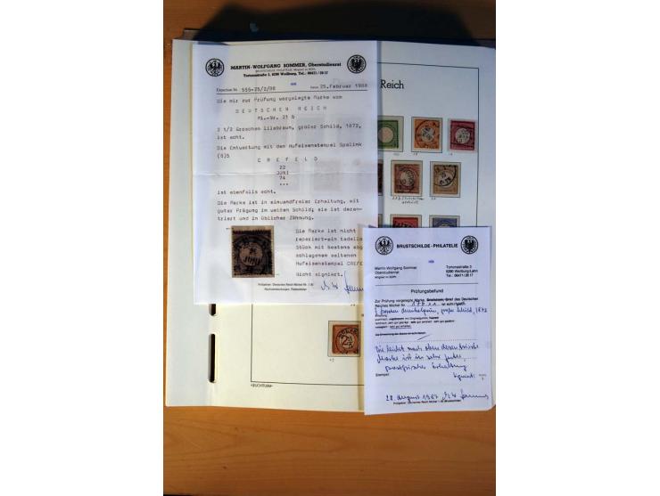 1872/1945, postfrische, ungebrauchte und gestempelte reichhaltige und spezialisierte Sammlung mit u.a. Mi.-Nr. 66 (4), 68-77U