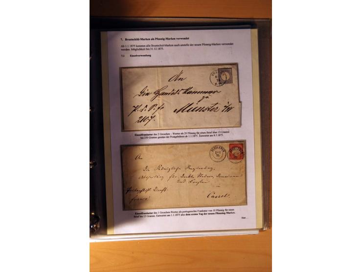 1872/75, große Brustschilde-Ausstellungs-Sammlung auf 83 Blättern, dabei viele Besonderheiten, u.a. raue Zähnung, fehlende Zä
