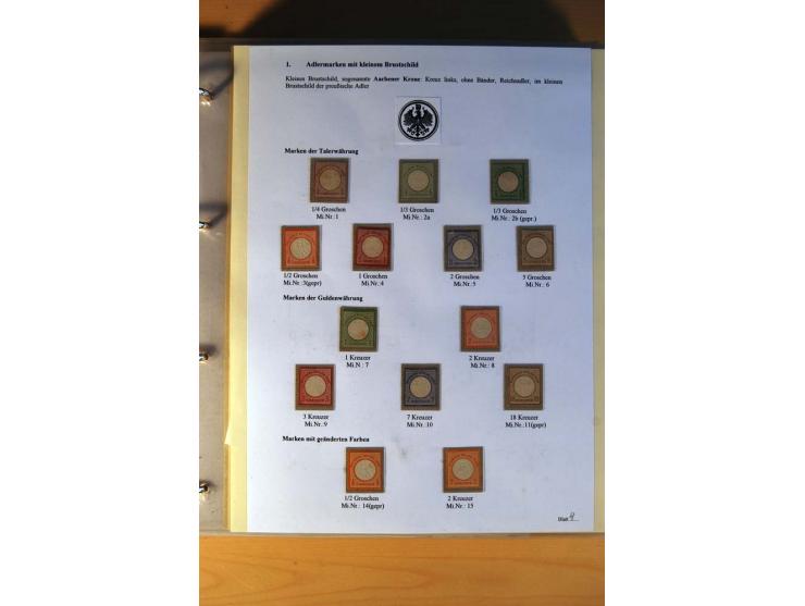 1872/75, große Brustschilde-Ausstellungs-Sammlung auf 83 Blättern, dabei viele Besonderheiten, u.a. raue Zähnung, fehlende Zä