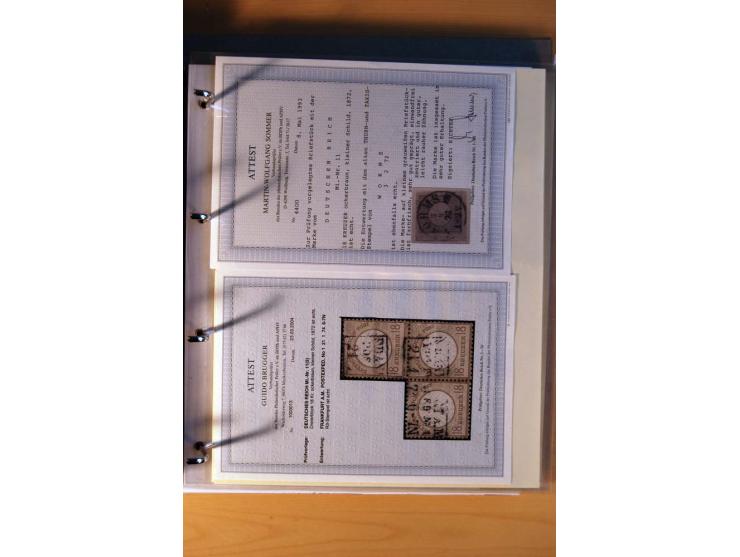 1872/75, große Brustschilde-Ausstellungs-Sammlung auf 83 Blättern, dabei viele Besonderheiten, u.a. raue Zähnung, fehlende Zä