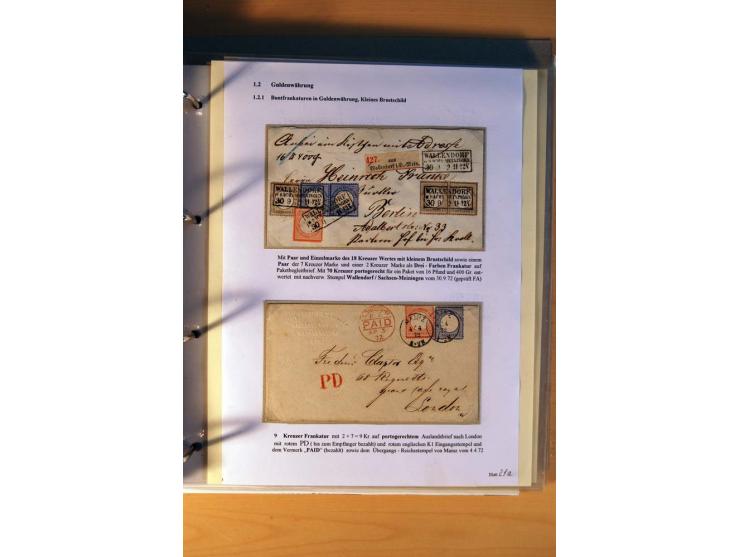 1872/75, große Brustschilde-Ausstellungs-Sammlung auf 83 Blättern, dabei viele Besonderheiten, u.a. raue Zähnung, fehlende Zä