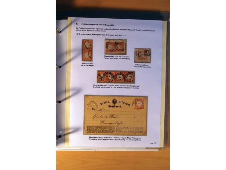 1872/75, große Brustschilde-Ausstellungs-Sammlung auf 83 Blättern, dabei viele Besonderheiten, u.a. raue Zähnung, fehlende Zä