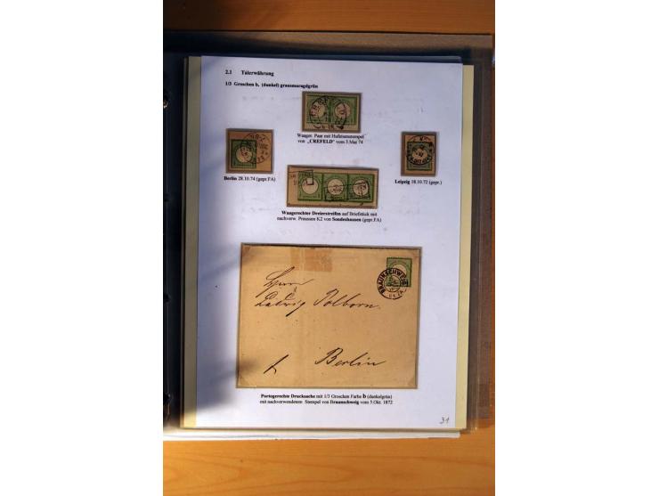 1872/75, große Brustschilde-Ausstellungs-Sammlung auf 83 Blättern, dabei viele Besonderheiten, u.a. raue Zähnung, fehlende Zä