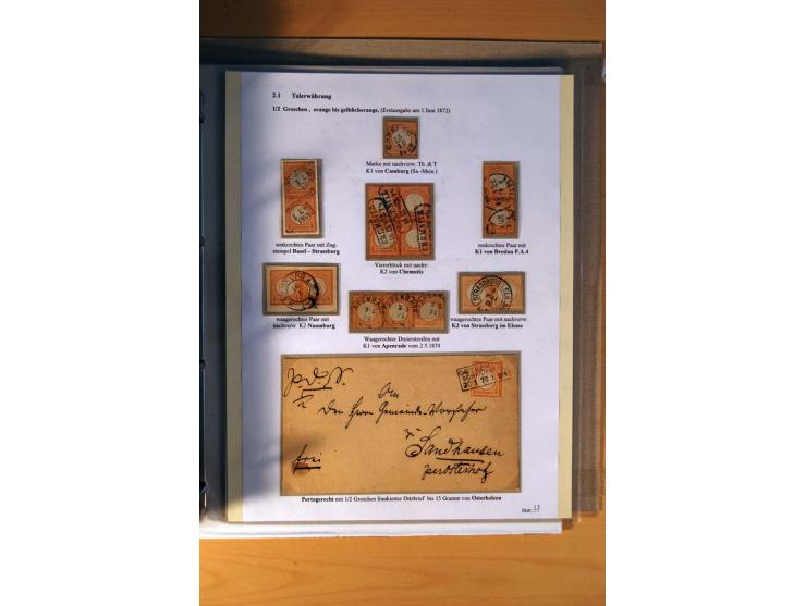 1872/75, große Brustschilde-Ausstellungs-Sammlung auf 83 Blättern, dabei viele Besonderheiten, u.a. raue Zähnung, fehlende Zä