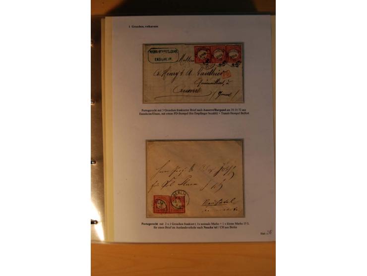 1872/75, große Brustschilde-Ausstellungs-Sammlung auf 83 Blättern, dabei viele Besonderheiten, u.a. raue Zähnung, fehlende Zä
