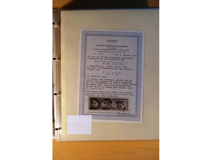1872/75, große Brustschilde-Ausstellungs-Sammlung auf 83 Blättern, dabei viele Besonderheiten, u.a. raue Zähnung, fehlende Zä