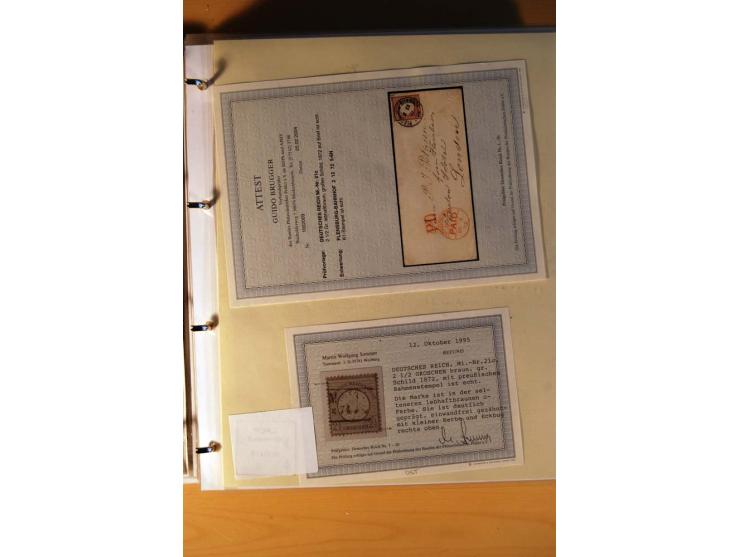 1872/75, große Brustschilde-Ausstellungs-Sammlung auf 83 Blättern, dabei viele Besonderheiten, u.a. raue Zähnung, fehlende Zä