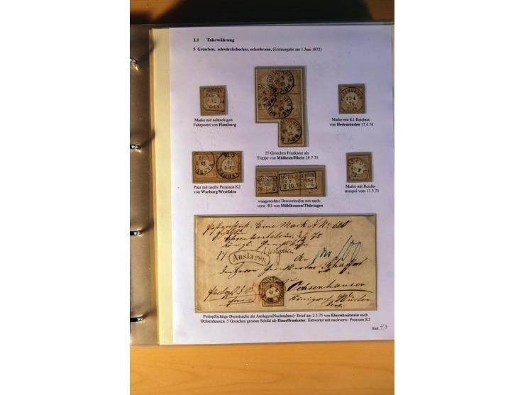 1872/75, große Brustschilde-Ausstellungs-Sammlung auf 83 Blättern, dabei viele Besonderheiten, u.a. raue Zähnung, fehlende Zä
