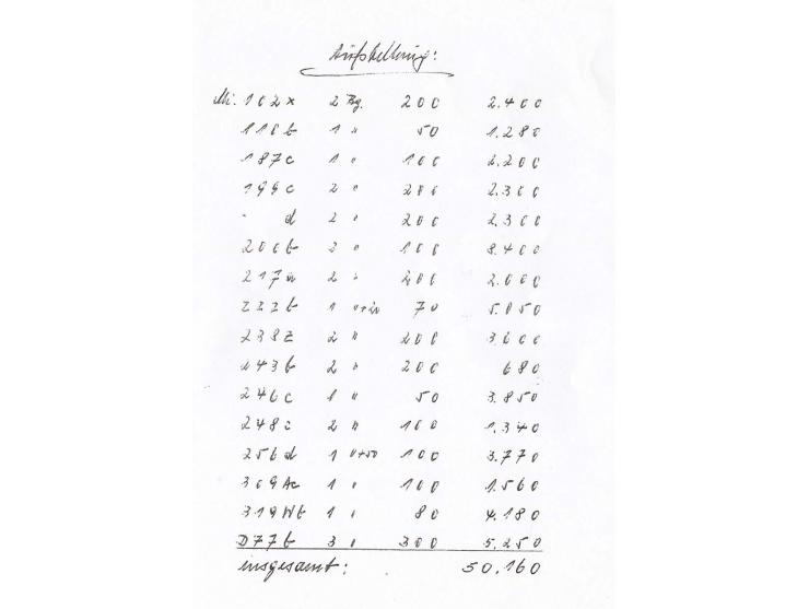 1915/23, 26 kpl. Bogen (16 verschiedene) und 3 Bogenteile ex Mi.-Nr. 102x-319bW sowie D77b, alles bessere Farben, postfrisch,