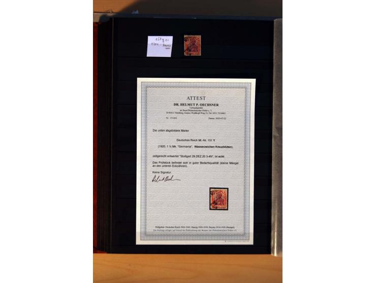 1916/23, ungebrauchte, postrische und gestempelte Sammlung, sehr spezialisiert mit einer Vielzahl an Besonderheiten wie Einhe