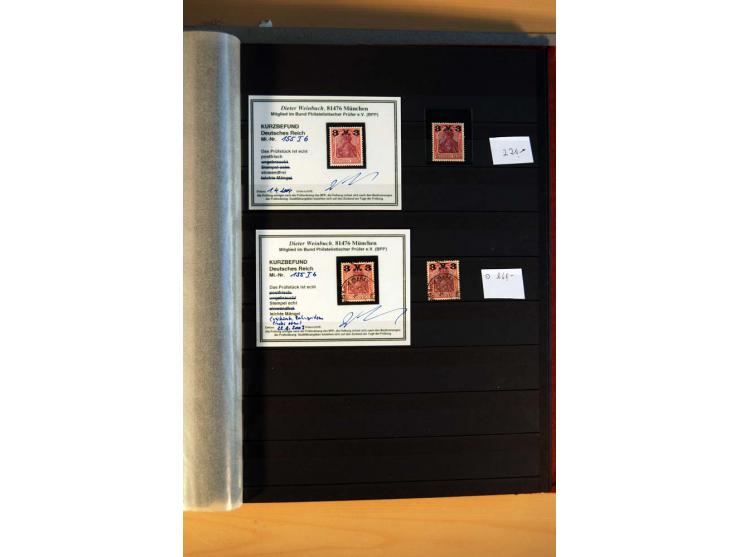 1916/23, ungebrauchte, postrische und gestempelte Sammlung, sehr spezialisiert mit einer Vielzahl an Besonderheiten wie Einhe