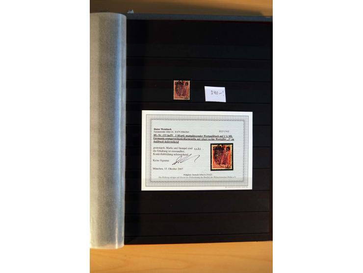 1916/23, ungebrauchte, postrische und gestempelte Sammlung, sehr spezialisiert mit einer Vielzahl an Besonderheiten wie Einhe