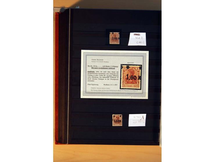 1916/23, ungebrauchte, postrische und gestempelte Sammlung, sehr spezialisiert mit einer Vielzahl an Besonderheiten wie Einhe