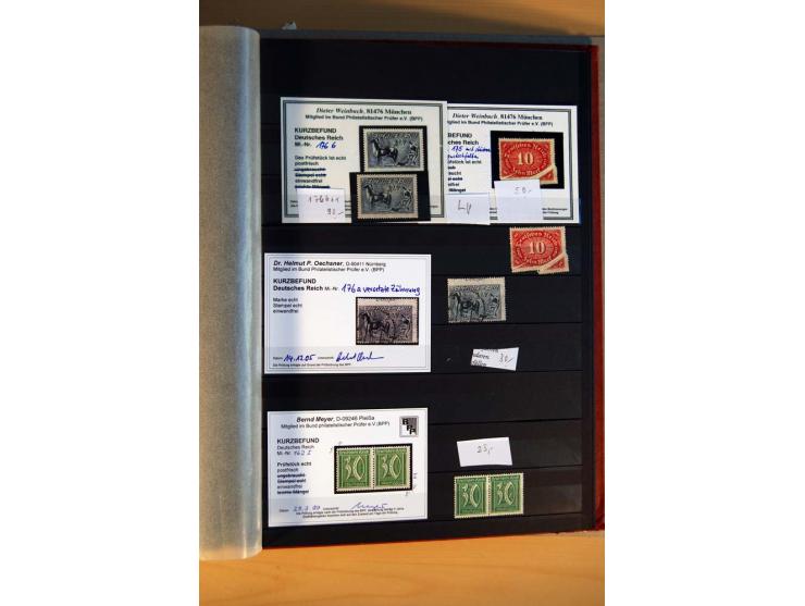 1916/23, ungebrauchte, postrische und gestempelte Sammlung, sehr spezialisiert mit einer Vielzahl an Besonderheiten wie Einhe