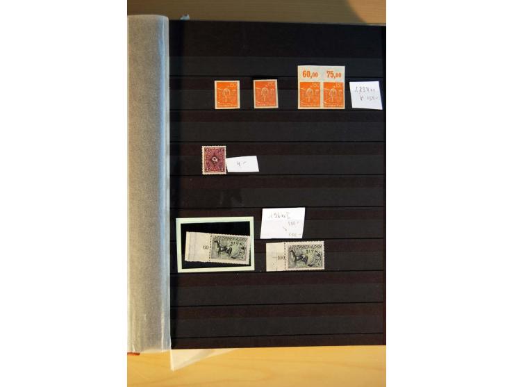 1916/23, ungebrauchte, postrische und gestempelte Sammlung, sehr spezialisiert mit einer Vielzahl an Besonderheiten wie Einhe