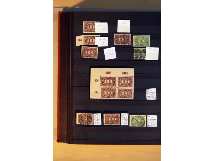 1916/23, ungebrauchte, postrische und gestempelte Sammlung, sehr spezialisiert mit einer Vielzahl an Besonderheiten wie Einhe