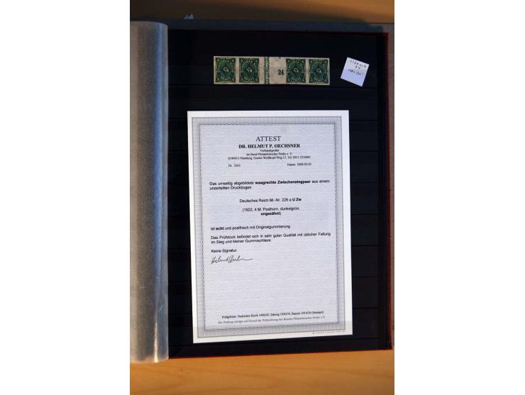 1916/23, ungebrauchte, postrische und gestempelte Sammlung, sehr spezialisiert mit einer Vielzahl an Besonderheiten wie Einhe