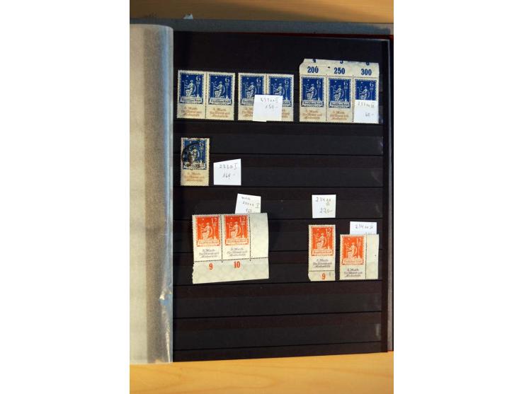 1916/23, ungebrauchte, postrische und gestempelte Sammlung, sehr spezialisiert mit einer Vielzahl an Besonderheiten wie Einhe