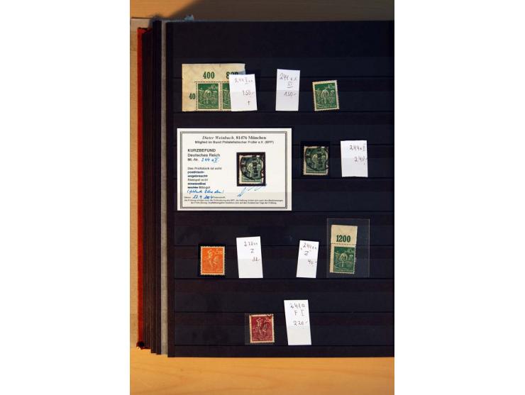 1916/23, ungebrauchte, postrische und gestempelte Sammlung, sehr spezialisiert mit einer Vielzahl an Besonderheiten wie Einhe