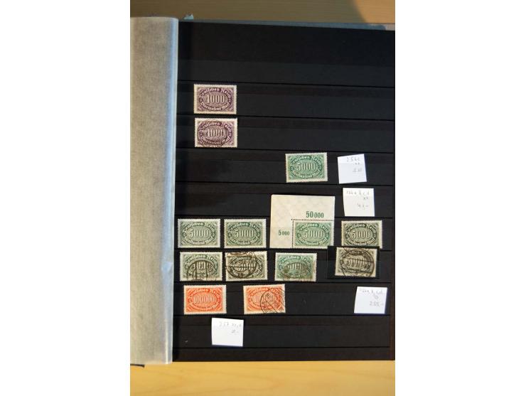 1916/23, ungebrauchte, postrische und gestempelte Sammlung, sehr spezialisiert mit einer Vielzahl an Besonderheiten wie Einhe