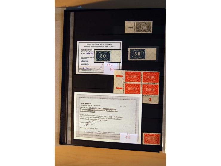 1916/23, ungebrauchte, postrische und gestempelte Sammlung, sehr spezialisiert mit einer Vielzahl an Besonderheiten wie Einhe