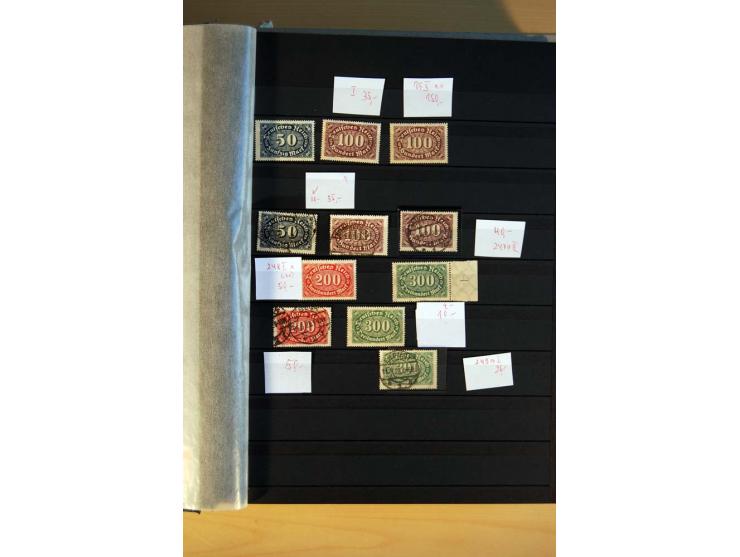 1916/23, ungebrauchte, postrische und gestempelte Sammlung, sehr spezialisiert mit einer Vielzahl an Besonderheiten wie Einhe
