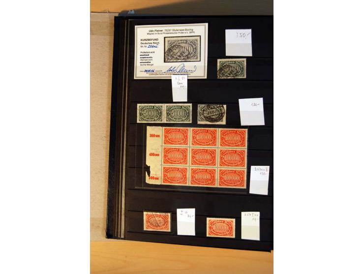 1916/23, ungebrauchte, postrische und gestempelte Sammlung, sehr spezialisiert mit einer Vielzahl an Besonderheiten wie Einhe