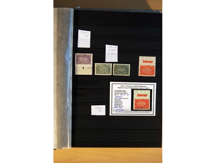 1916/23, ungebrauchte, postrische und gestempelte Sammlung, sehr spezialisiert mit einer Vielzahl an Besonderheiten wie Einhe