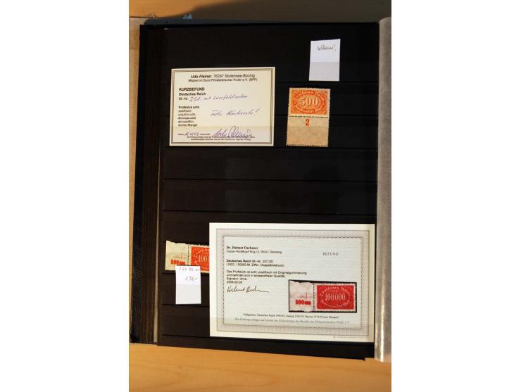 1916/23, ungebrauchte, postrische und gestempelte Sammlung, sehr spezialisiert mit einer Vielzahl an Besonderheiten wie Einhe